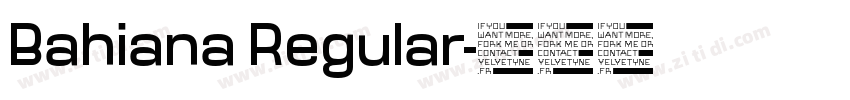 Bahiana Regular字体转换